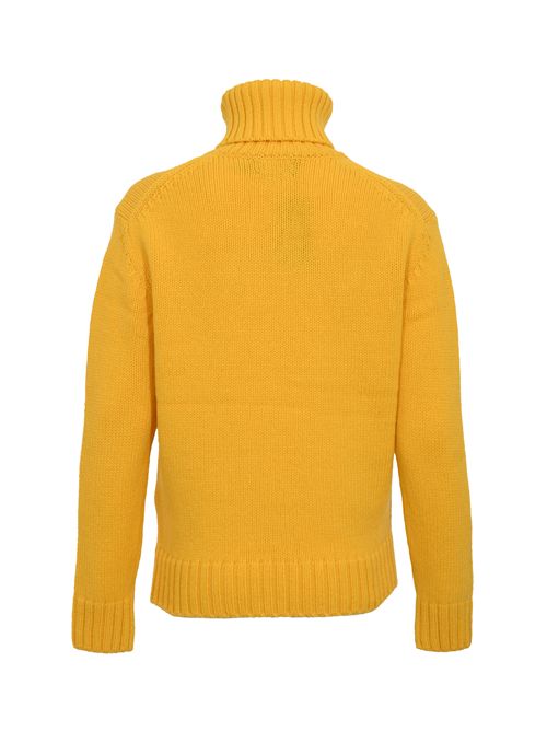 Maglione dolcevita in lana con intarsio Polo Giallo POLO RALPH LAUREN | 211978329001